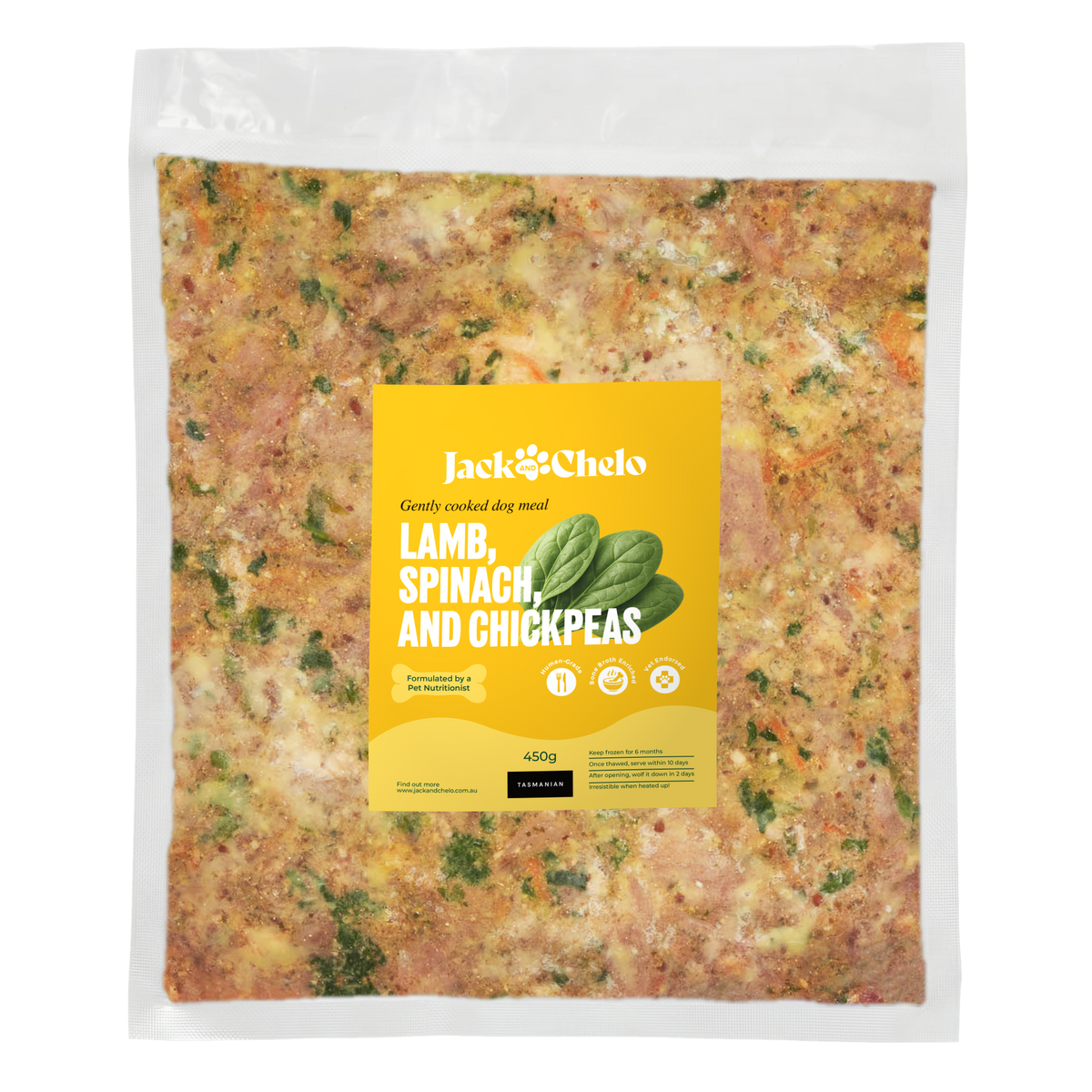 Lamb, Spinach and Chickpeas Meal