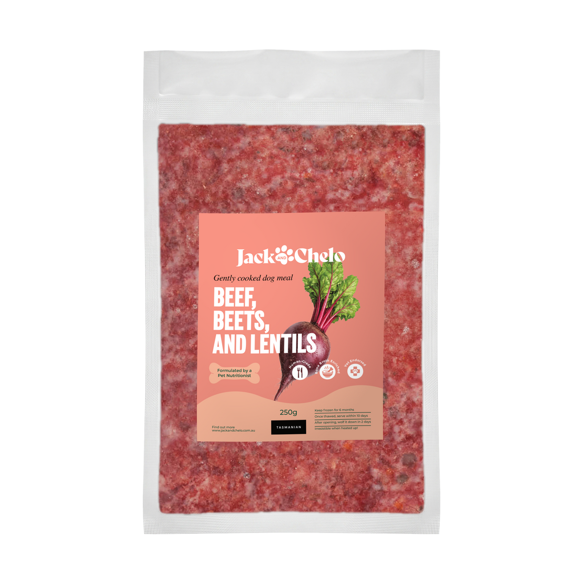 Beef, Beets and Lentils Meal - 250g