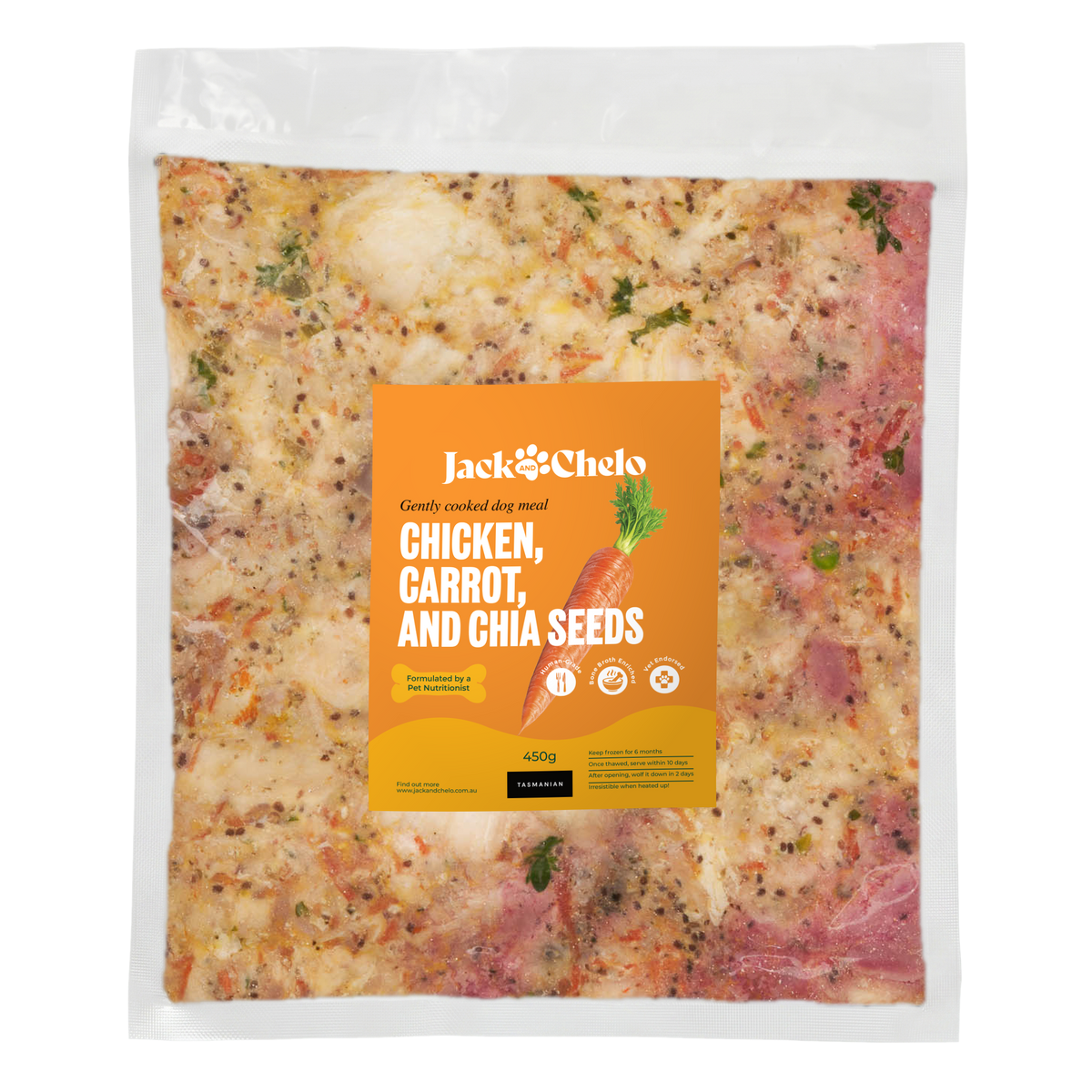 Chicken, Carrot and Chia Seeds Meal - 450g