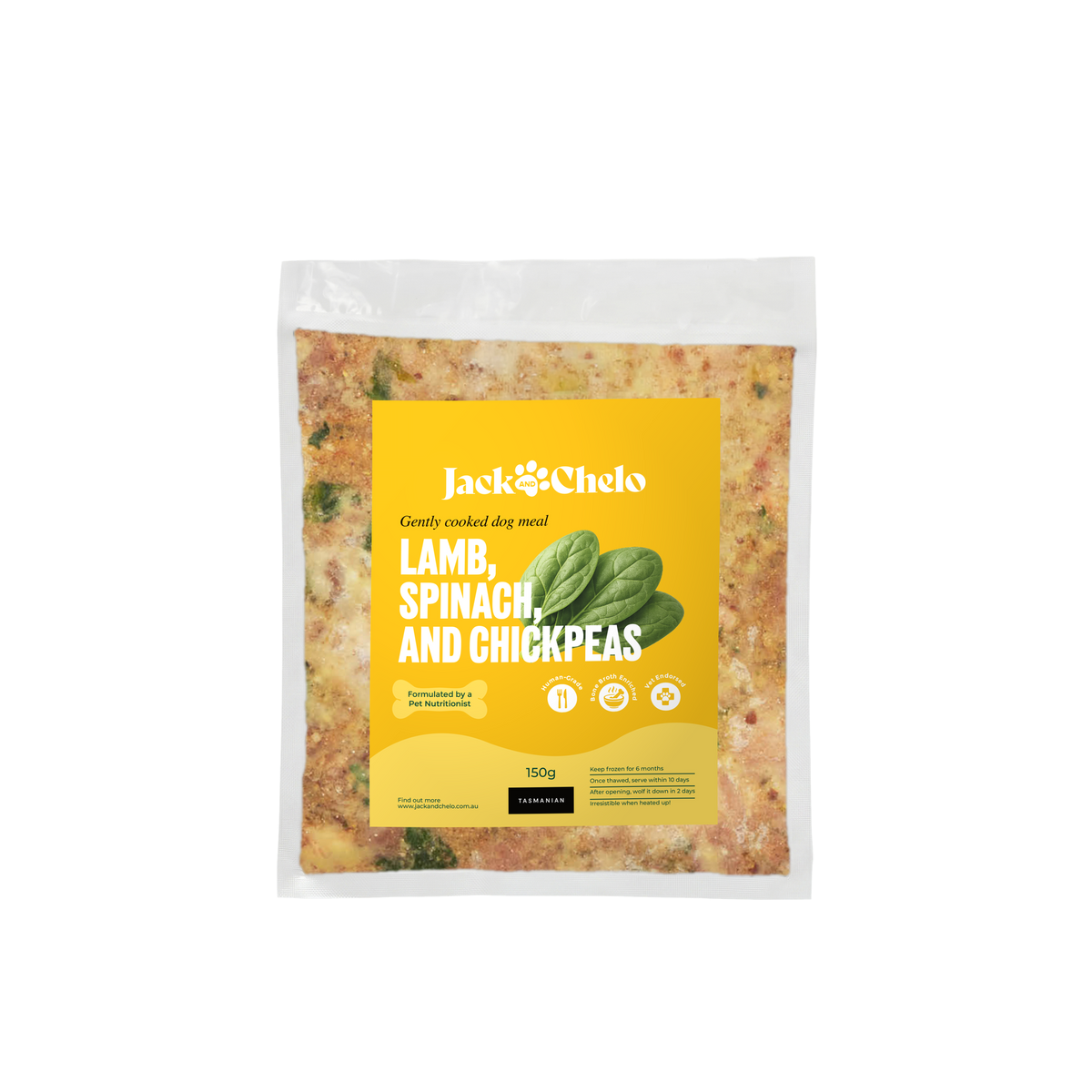 Lamb, Spinach and Chickpeas Meal - 150g