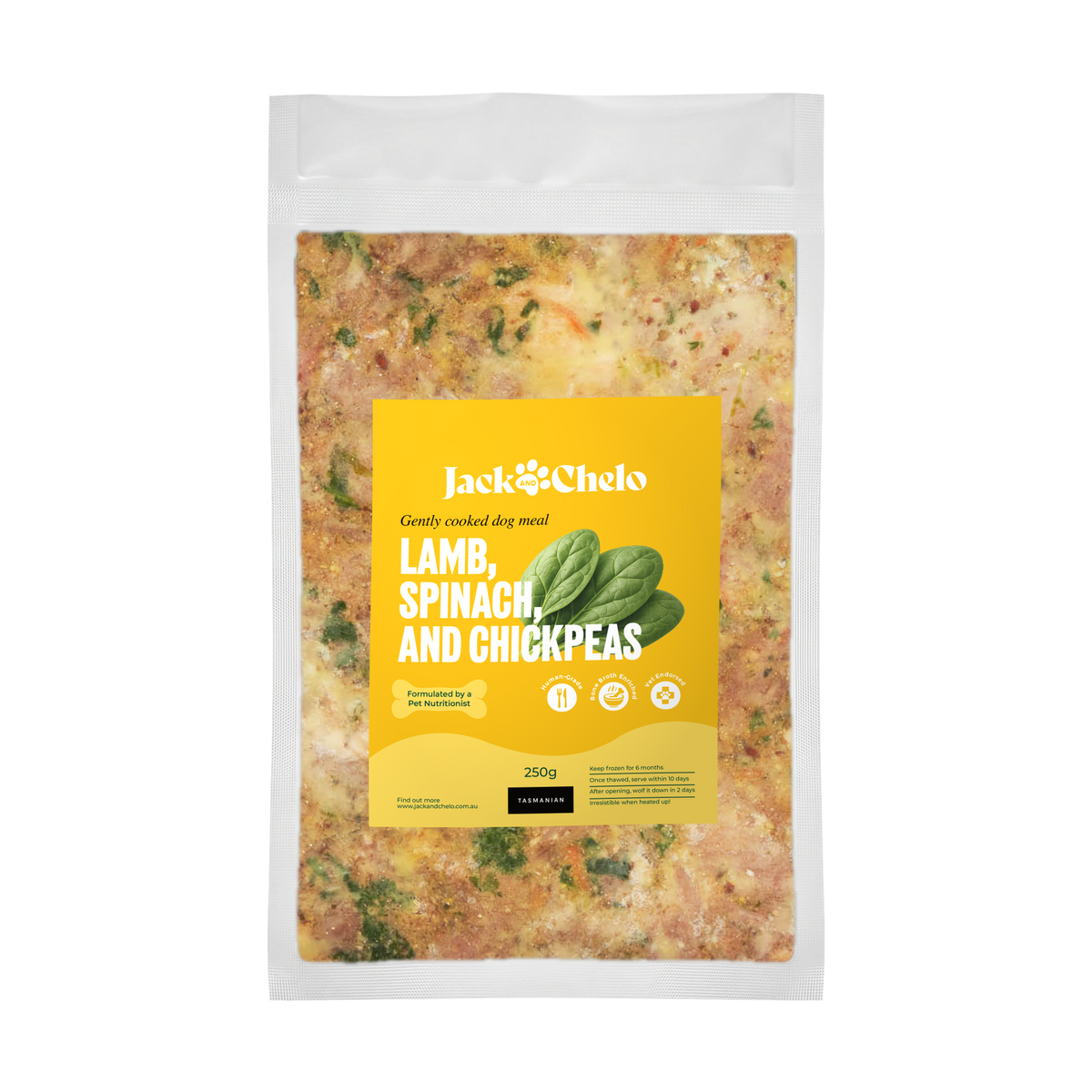 Lamb, Spinach and Chickpeas Meal