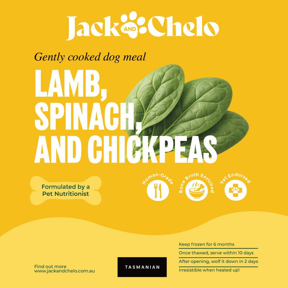 Lamb, Spinach and Chickpeas Meal