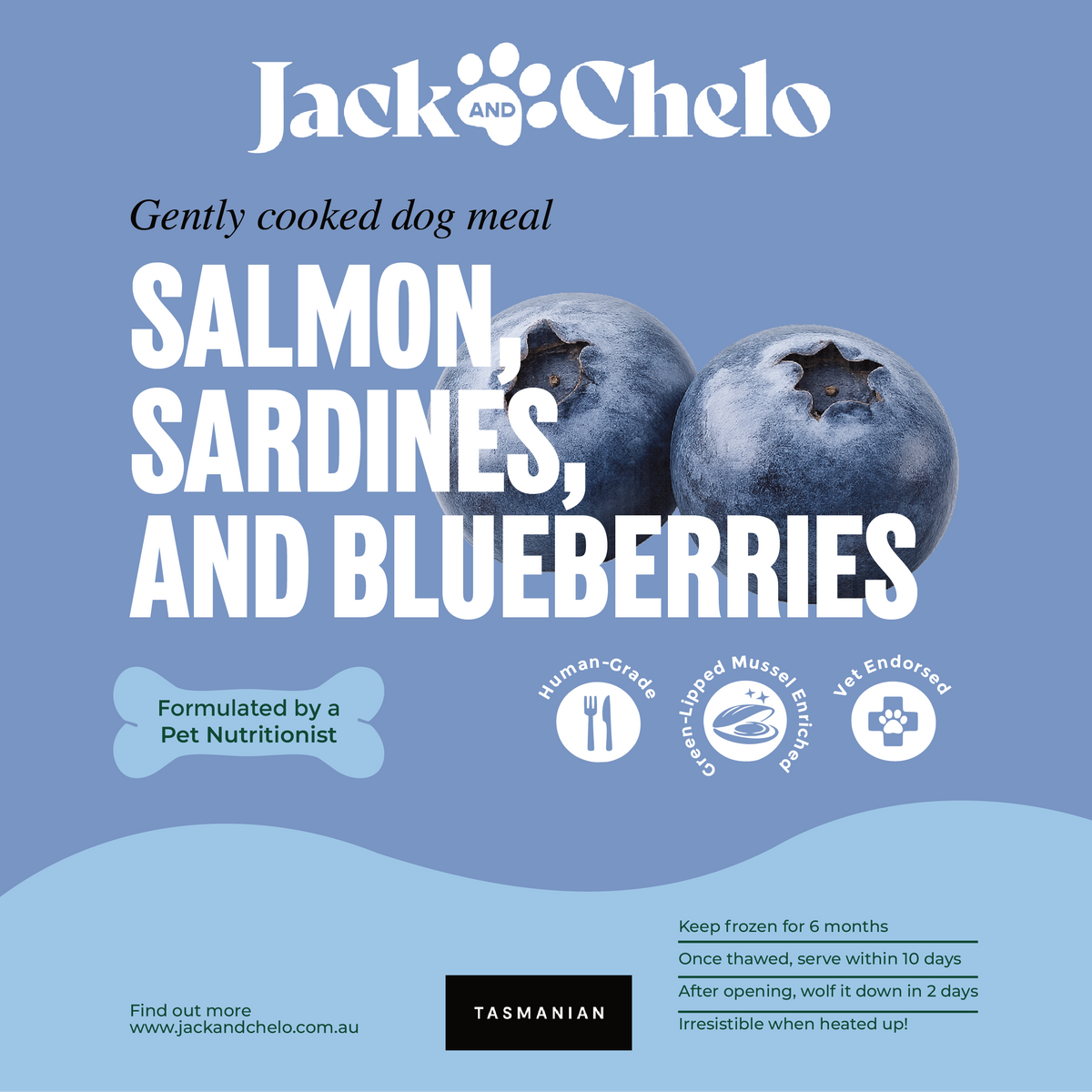 Salmon, Sardines and Blueberries Meal