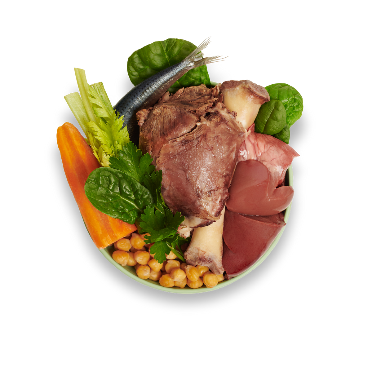 Lamb, Spinach and Chickpeas Meal