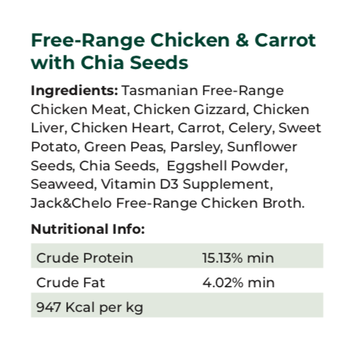 Free-Range Chicken and Carrot with Chia, 200g